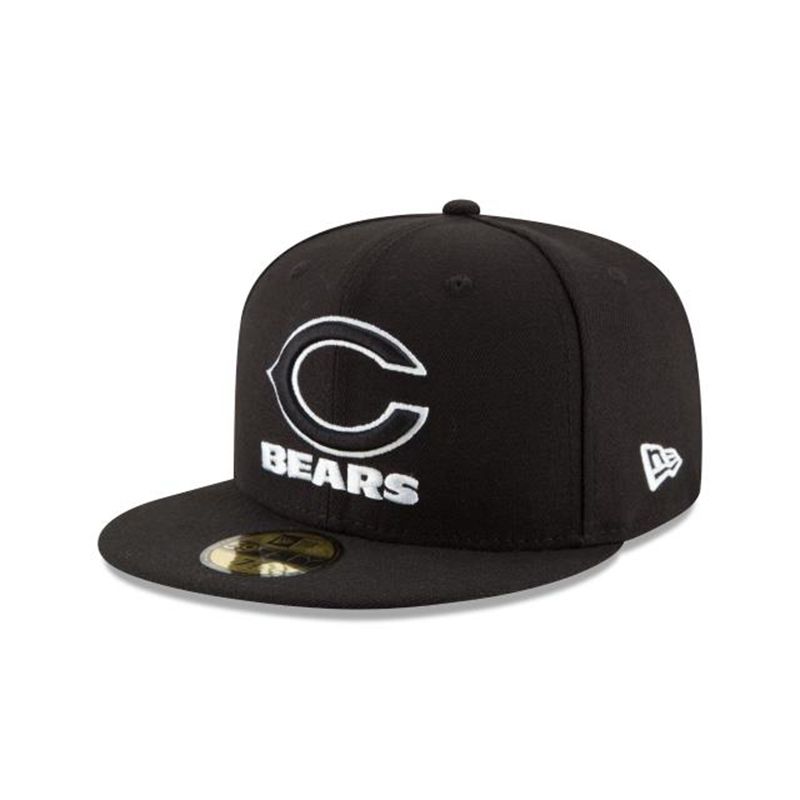 NFL Chicago Bears 59Fifty Fitted (FFN9322) - Black New Era Caps